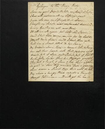 The Busy Body, Epilogue to