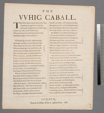 The VVhig caball