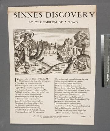 Sinnes discovery by the emblem of a toad