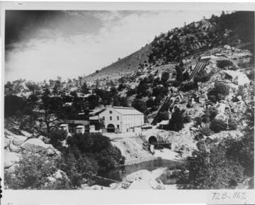 The Borel Hydro Plant was built by a subsidiary of the Pacific Light and Power Company