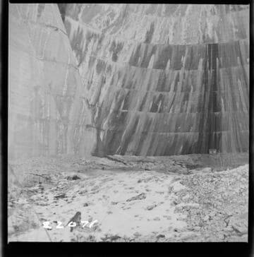 Big Creek, Florence Lake Dam - View of Intrados Arch #34