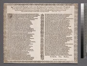 A memorable epitaph, made vpon the lamentable complaint of the people of England, for the death of the right honorable Sir Frauncis Walsingham Knight: principall secretarie of estate, chauncellor of her Maiesties court for the Dutchy of Lankaster, and one of her highnesse most honorable priuie councell. Who deceassed at his house in London on the 7. day of Aprill last past. Anno. Dom. 1590