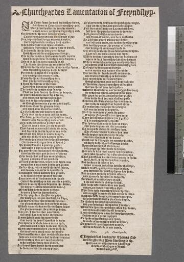 Churchyardes lamentacion of freyndshyp