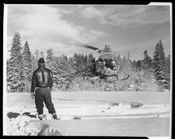 Helicopter snow survey