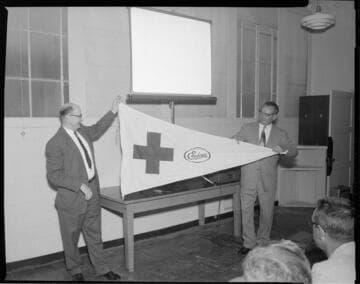 Safety flag award being raised