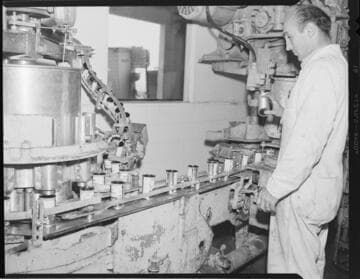 Lemon processing plant making and canning lemonade concentrate