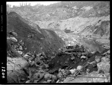 Big Creek - Mammoth Pool - Cofferdam near completion