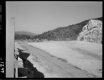 Big Creek - Mammoth Pool - General view of Spillway looking upstream