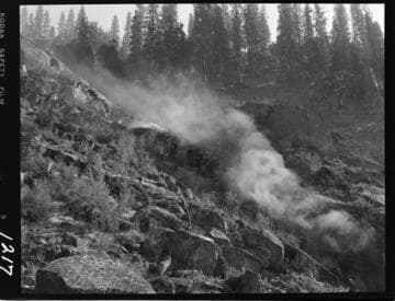 Big Creek - Mammoth Pool - reservoir burning