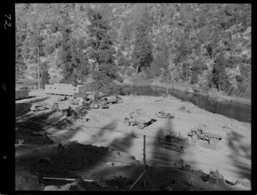Big Creek - Mammoth Pool - General view of diversion tunnel contractor's dumpsite