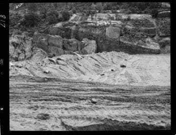 Big Creek - Mammoth Pool - Dike built on #6 zone of dam to protect from flooding