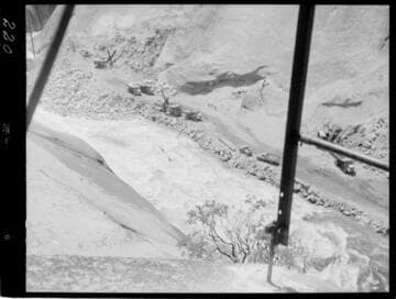 Big Creek - Mammoth Pool - View of West abutment stripping from East abutment