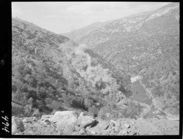 Big Creek - Mammoth Pool - Blasting along penstock line