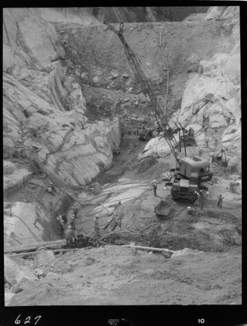 Big Creek - Mammoth Pool - General view of cutoff from upstream