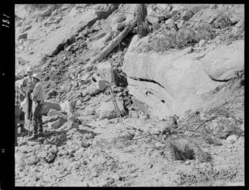 Big Creek - Mammoth Pool - Tunnel portal showing rock to be removed