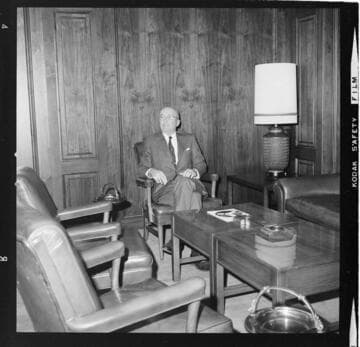 Edison executive in his office