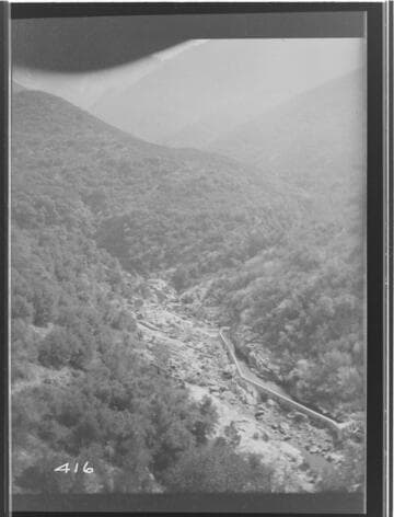 The head of the Middle Fork conduit at Kaweah #3 Hydro Plant