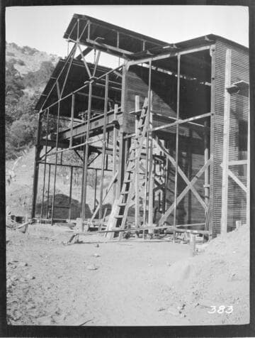 The power house of Tule Plant while under construction