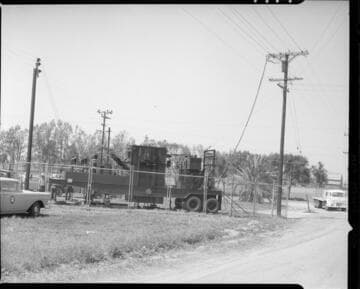 Portable electric substation in operation