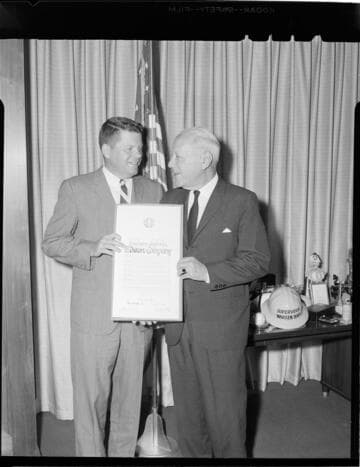 Award from Warren Dorn & L. A. Co. Board of Supervisors to SCE