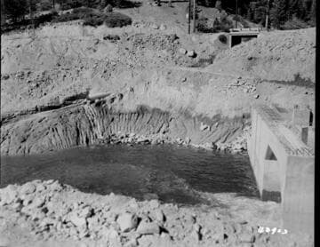 Portal Powerhouse - North bank, after test flow