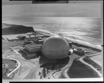 Turbine being assembled at San Onofre Nuclear Generating Station