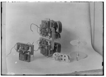 Internal mechanism of a small meter or transformer.  No number originally assigned by Cal. Electric and