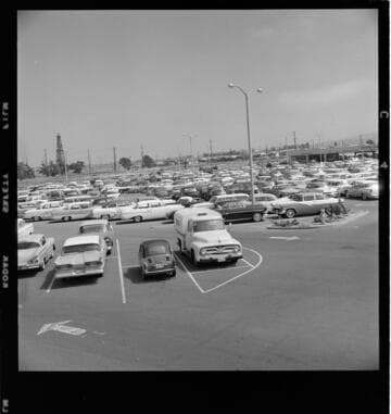 Parking lot; Sign for Torrance Substation site; Model Homes