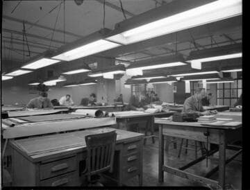 Industrial Lighting - drafting room (before)