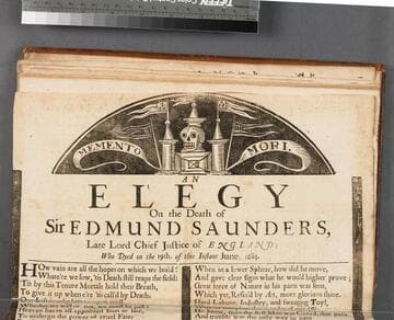 An elegy on the death of Sir Edmund Saunders, late Lord Chief Justice of England who dyed on the 19th. of this instant June, 1683