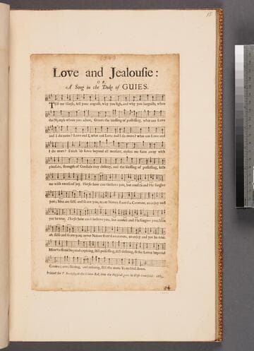 Love and jealousie: or, A song in the Duke of Guies