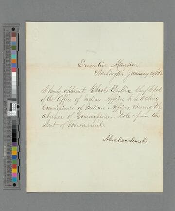Abraham Lincoln, Washington, D.C., appointment of Charles E. Mix