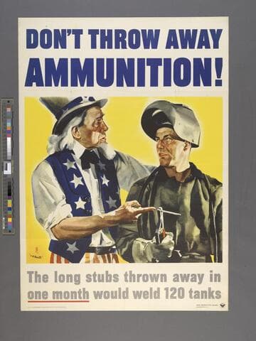 Don't throw away ammunition! The long stubs thrown away in one month would weld 120 tanks