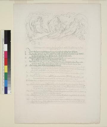 Illustrated manuscript of Genesis : Adam and Eve in the Garden of Eden