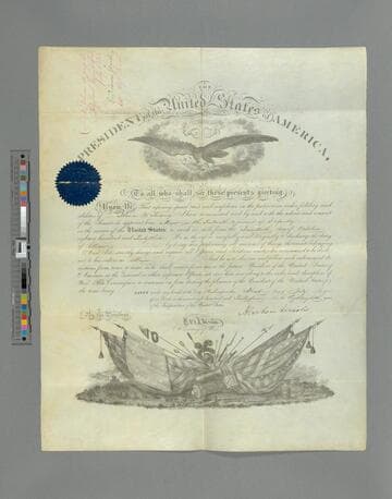 Abraham Lincoln, Washington, D.C., military commission to Thomas W. Sweeny