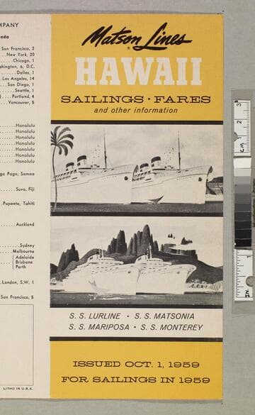 Hawaii sailings - fares and other information