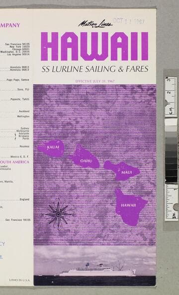 Hawaii : SS Lurline sailings & fares