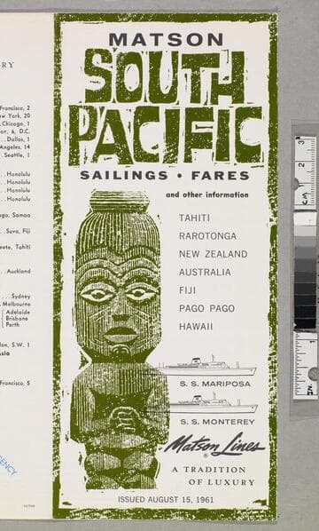 Matson South Pacific sailings - fares and other information