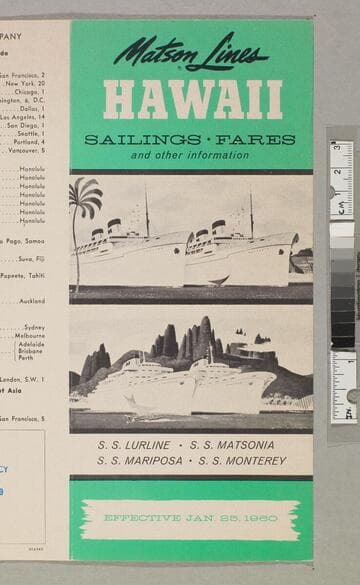 Hawaii sailings - fares and other information