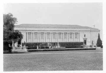 Exterior of the library building, circa 1930