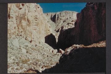 Route through Coconino; north end Moqui Trail Canyon; Supai