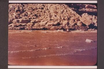 One of the Nevills San Juan punts in Government Rapid. Mex. Hat gauge: 6,980