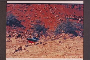 The "Rattlesnake" in Hance Rapid.  Prel. Bright Angel gauge:  123,800 cfs