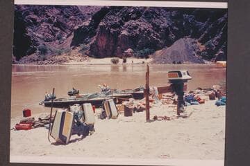 Boat overhaul at Bright Angel Creek