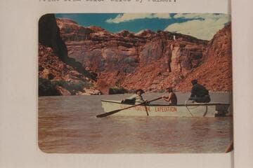 Movietone trip:  Ed Reek, Norm and Jack Kuhne in the Music Temple boat