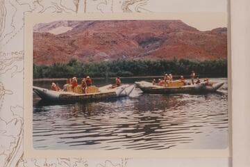 Jack Currey's Western River Expeditions strange inflated craft departing from Lees Ferry
