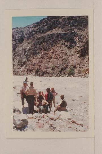 Powell crew and staff before the picturing at 205 Mile Rapid
