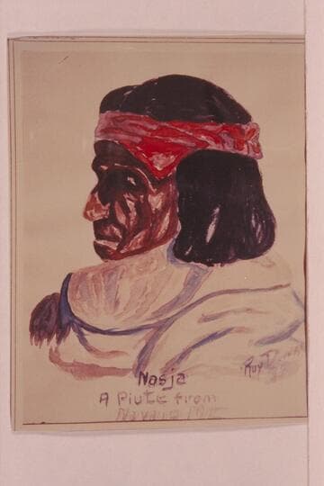 Nasja, a Piute from Navajo Mountain.  A painting by Roy Dunn- property of Madelene Cameron