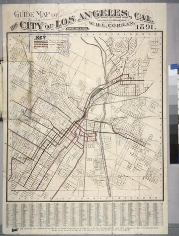 Guide Map of the City of Los Angeles, Cal