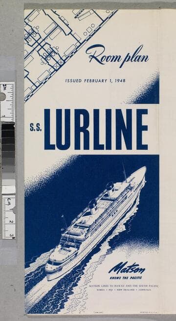 Room plan ... S. S. Lurline